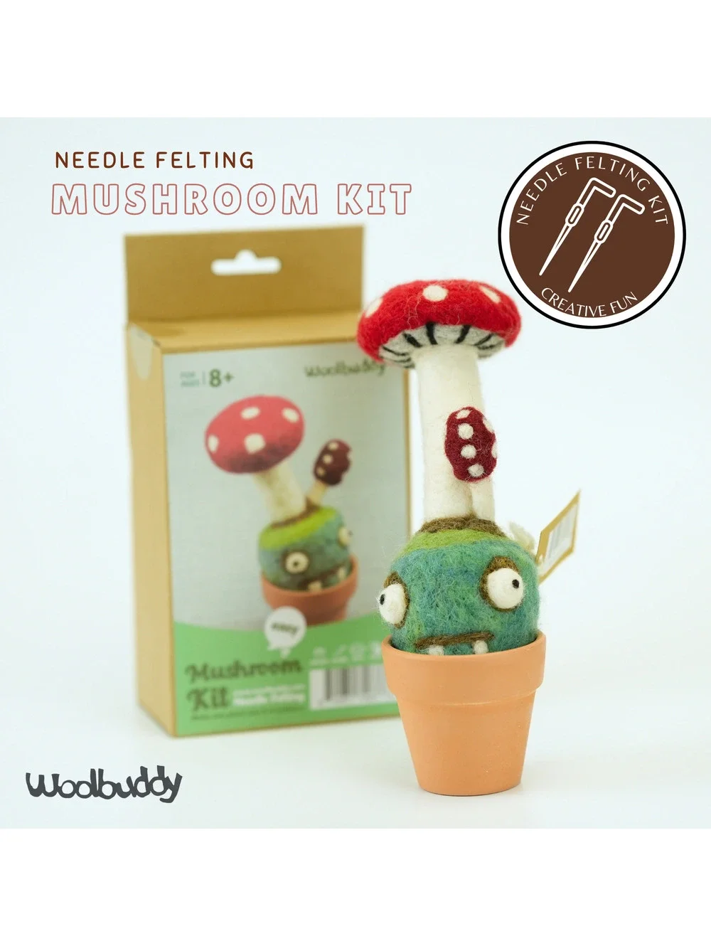 Woolbuddy - Needle Felting Mushroom Kit